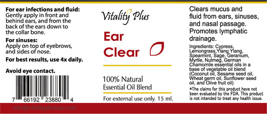Vitality Plus Ear Clear Essential Oil Blend